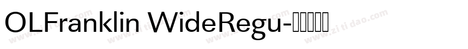 OLFranklin WideRegu字体转换